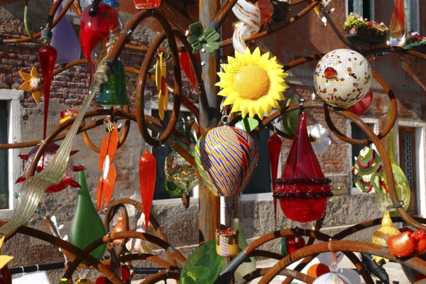 Glass art on the Insola di Murano, Venice, Veneto, Italy