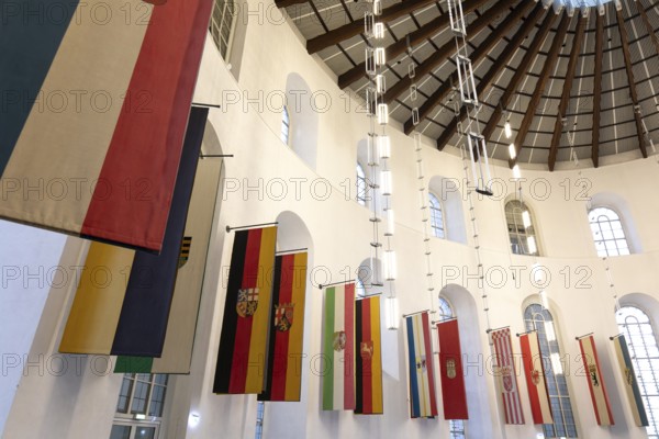 December 22, 2025, interior view of the historic St. Paul's Church during winter, Frankfurt, Hesse, Germany