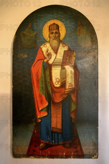 Bulgarian Orthodox Rock cave Monastery of Saint Dimitar Basarbowski, Church interior, Basarbovo, Rousse, Bulgaria