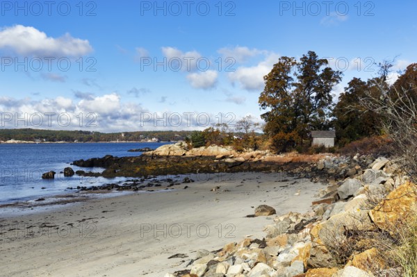 Shoreline, Indian Summer, Gloucester, Cape Ann, Massachusetts, New England, USA