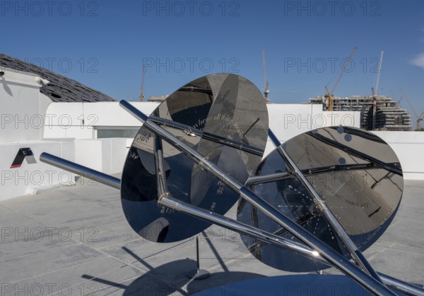 Rintaro Fuse, artwork a sundial for the night without end on the roof of Louvre Abu Dhabi, United Arab Emirates