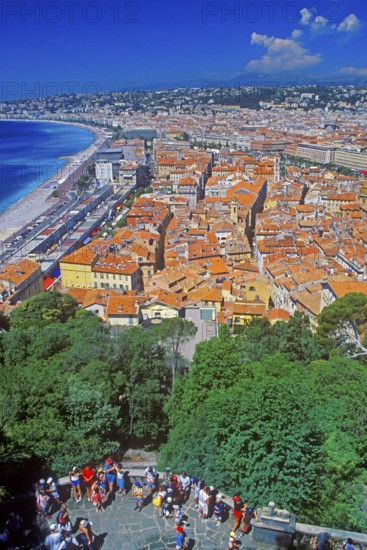 View of the rooftops of Nice, Côte d'Azur, Mediterranean, southern France, June 1999, vintage, retro, old, historic