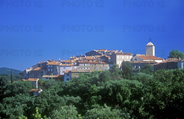 Ramatuelle village, Côte d'Azur, southern France, June 1999, vintage, retro, old, historic