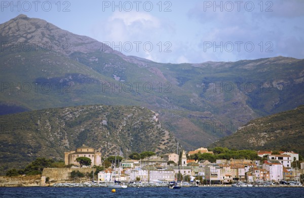 Saint-Florent on the Gulf of Saint-Florent in the Mediterranean, Haute-Corse, Corsica