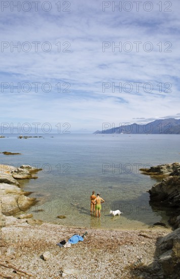 Desert des Agriates or Agriates desert on the Gulf of Saint-Florent in the Mediterranean, Haute-Corse, Corsica
