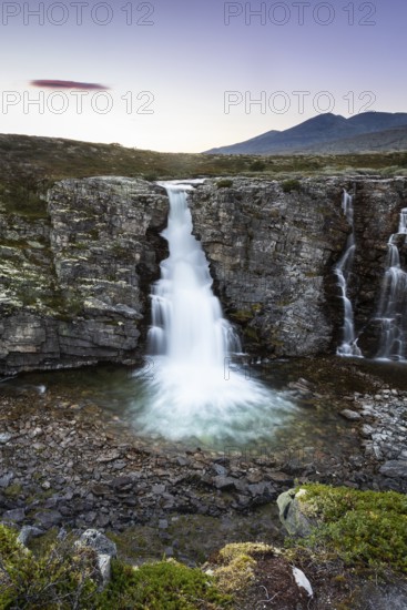 Storulfossen waterfall in Rondane National Park, Norway