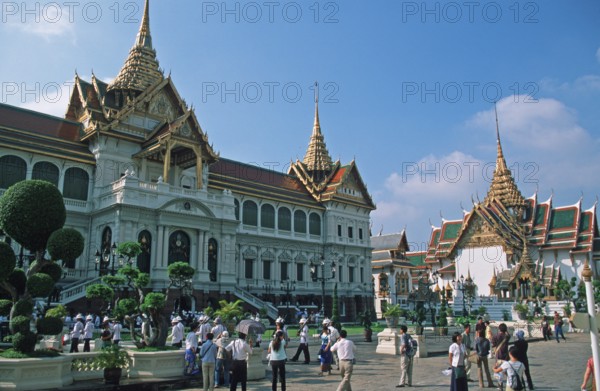 Chakri Maha Prasat Hall, Grand Palace, Bangkok, Thailand, December 2002, vintage, retro, old, historic