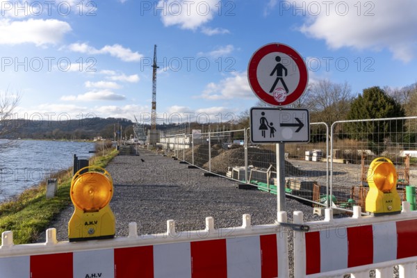 Construction site of the new regatta stand at Lake Baldeney in Essen, North Rhine-Westphalia, Germany
