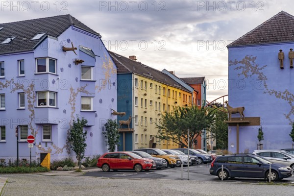 The artists' quarter Mandauer Glanz in Zittau, Upper Lusatia, Saxony, Germany