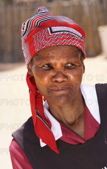 Africa, woman, person, Nama, face, colored, African appearance, African, looking at the cameraView, direct view, indigenous, ethnic, ethnology, ethnological, Namibia, indigenous people, female, seamstress