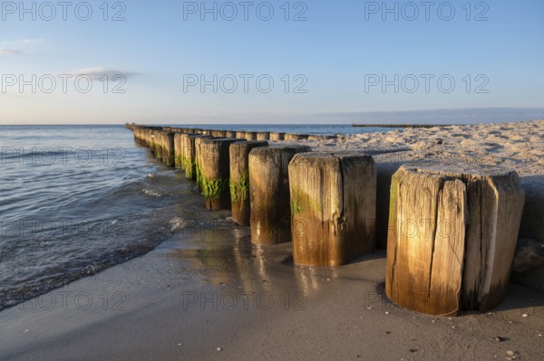 Grooves in the Baltic Sea, beach in Ahrenshoop, Darß, Mecklenburg-Western Pomerania, Germany