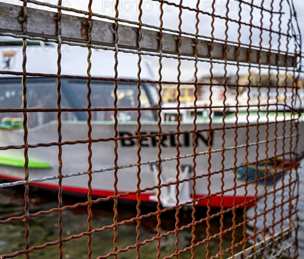 Stern- und Kreisschiffahrt ships spend the winter in the port of Berlin Tegel, Germany