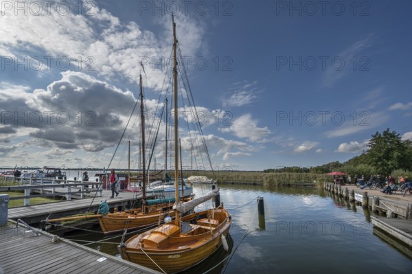 Sailing boats in the port of Wustrow, Darß, Mecklenburg-Vorpommern, Germany
