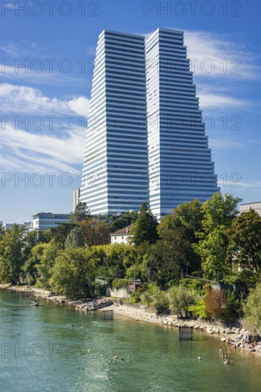 Roche Tower on the Rhine in Basel