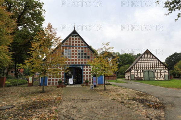 Hallenhaus, Rundling Museum, open-air museum in Rundlingsdorf Lübeln, Rundling settlement, Runddorf, traditional architecture, Lüchow-Dannenberg, Wendland, Germany