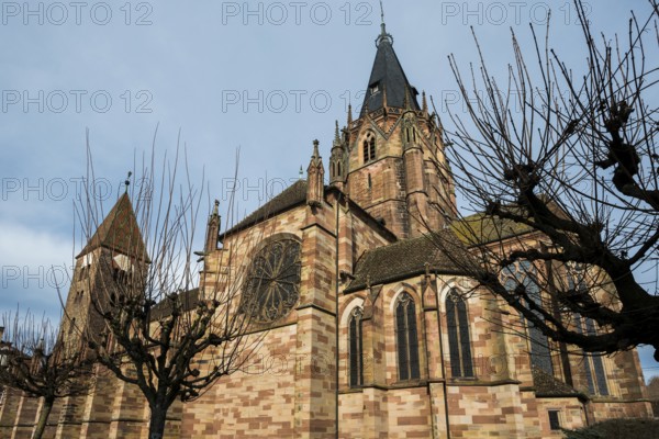 Gothic Church of St. Peter and Paul, Saints-Pierre-et-Paul, Wissembourg, Weissenburg, Alsace, Bas-Rhin Department, France