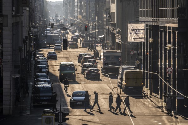Traffic on Friedrichstraße in Berlin, looking south, Germany