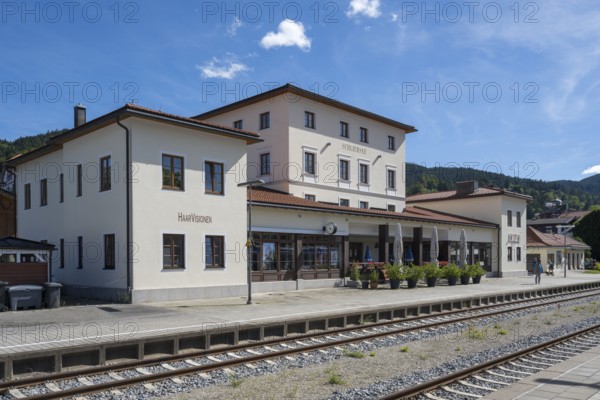 Railway station, building in the town of Schliersee, Upper Bavaria, Bavaria, Germany