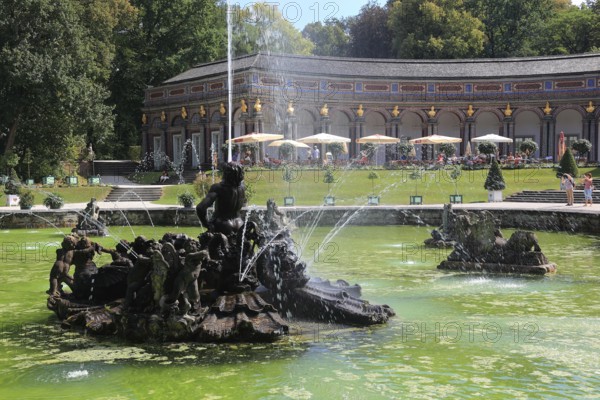 Water features of the Upper Grotto, Sun Temple, Hermitage in Bayreuth, Upper Franconia, Bavaria, Germany