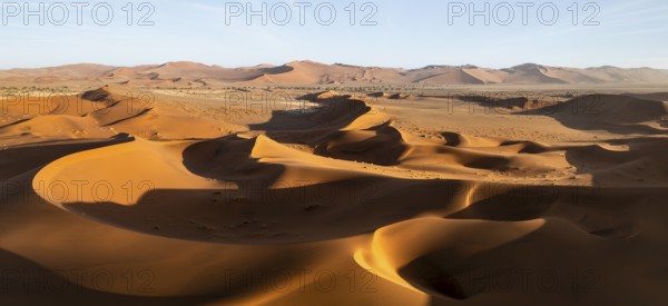 Aerial view of sand dunes in the Namib Desert, Namib Naukluft Park, Namibia