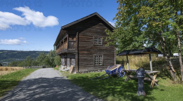Maihaugen open-air museum with houses and objects from farms in Gudbrandsdal, Lillehammer am Mjøsa Lake, Innlandet Municipality, Norway