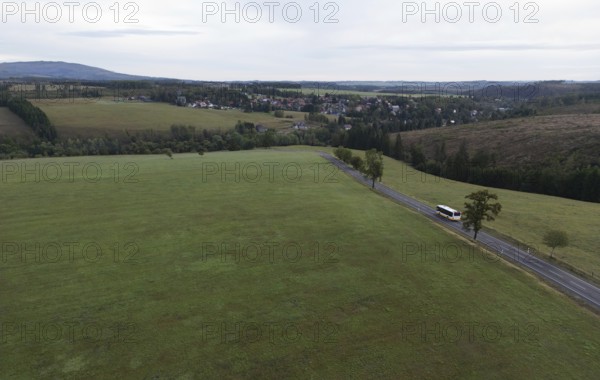Landstraße, Straße im Harz bei Tanne, Saxony-Anhalt, Germany