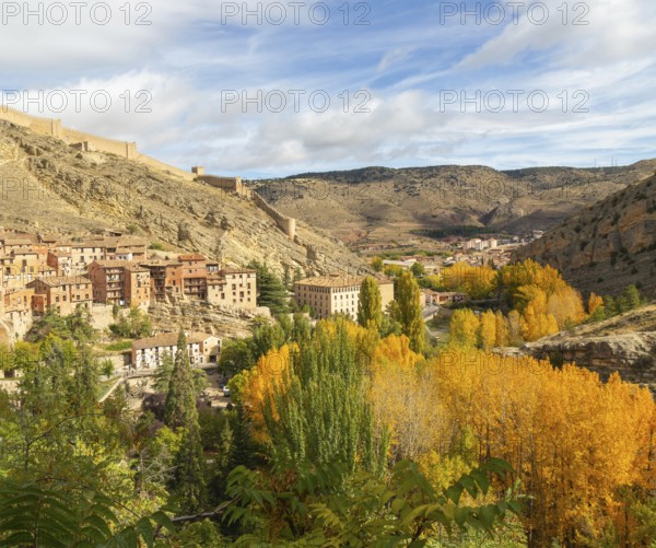 Historic buildings in medieval village of Albarracín, Teruel province, Aragon, Spain