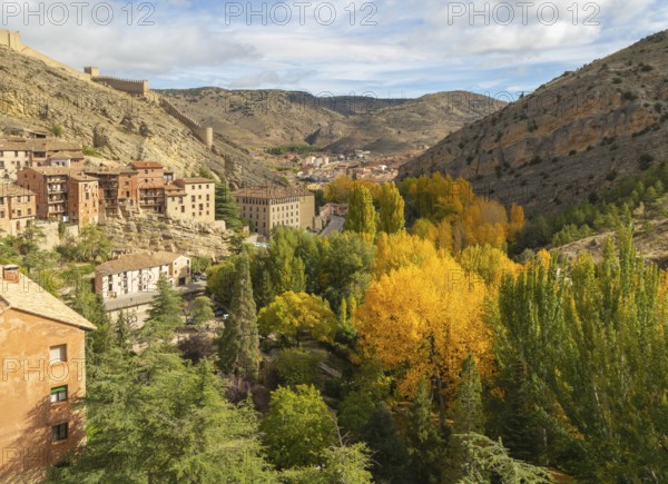 Historic buildings in medieval village of Albarracín, Teruel province, Aragon, Spain