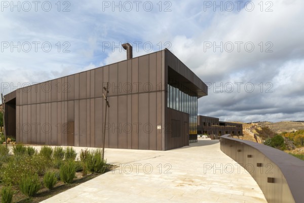 Modern architecture of new Parador de Molina de Aragón, Guadalajara province, Castile-La Mancha, Spain
