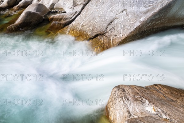 Verzasca mountain river, rock structures, Valle Verzasca, Tessin, Switzerland