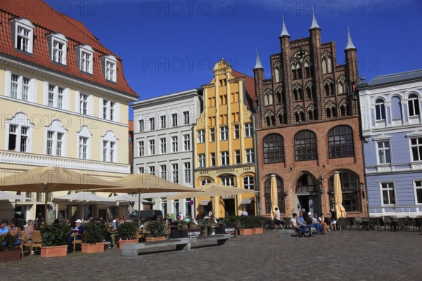 Der Alte Markt (Nordseite), Stralsund, Vorpommern-Rügen District, Mecklenburg-Western Pomerania, Germany