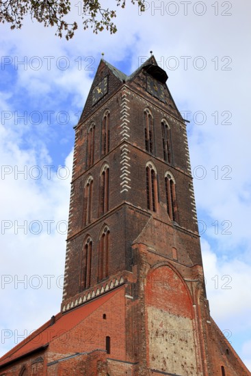 St. Mary's Church, also St. Mary's Church, center of the old town of Wismar, Northwest Mecklenburg district, Mecklenburg-Western Pomerania, Germany