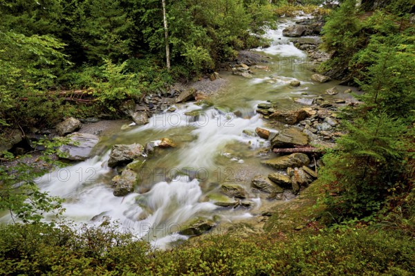 Diosaz mountain river in the gorge, Gorges de la Diosaz, Les Houches, Chamonix-Mont-Blanc, Haute-Savoie, France