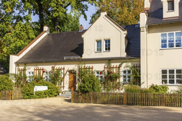 Schlossvorwerk Muskau in Muskauer Park, UNESCO World Heritage Site, Bad Muskau, Upper Lusatia, Saxony, Germany