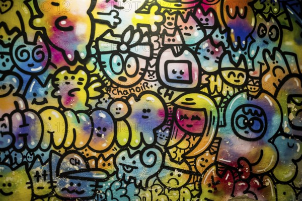 Street art, graffiti, MAUSA VAUBAN, Museum of Urban Art and Street Art, Vauban Fortress Neuf-Brisach, UNESCO World Heritage Site, Haut-Rhin Department, Alsace, France