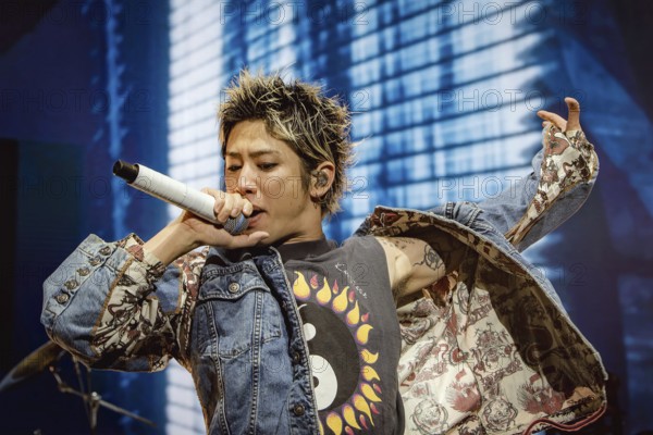 Singer Takahiro Moriuchi from One Ok Rock live on Detox European Tour 2025 in Berlin's Max-Schmeling-Halle on 24.10.2025