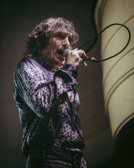 Singer Justin Hawkins from The Darkness live on Dreams On Toast Tour at Metropol Berlin on 10 October 2025
