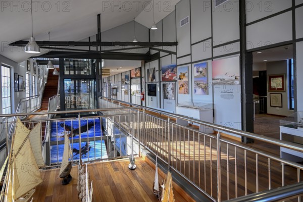 Exhibition room of the Namibia Maritime Museum, Africa's largest maritime museum, Old Power Station, former power station, Lüderitz, Karas Region, Namibia