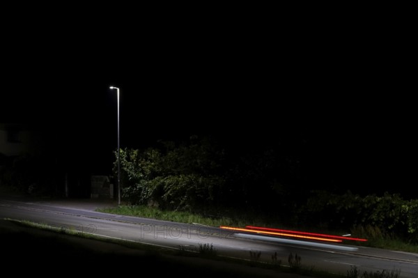 Street at night, long exposure, Germany
