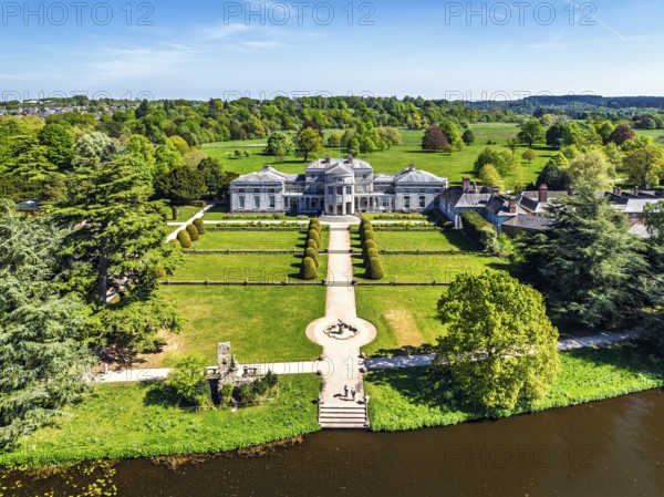 Shugborough Estate from a drone, Great Haywood, Staffordshire, England, United Kingdom