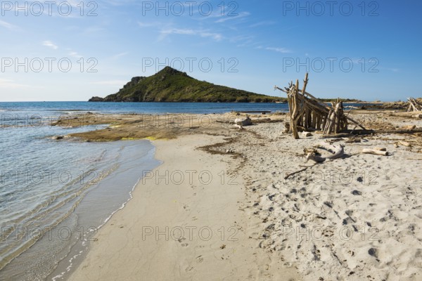 Wild beach, Sentier du littoral, Plage Ranc, Cap Taillat, Saint Tropez, Var, French Riviera, Provence-Alpes-Cote d'Azur, Cote d Azur, France