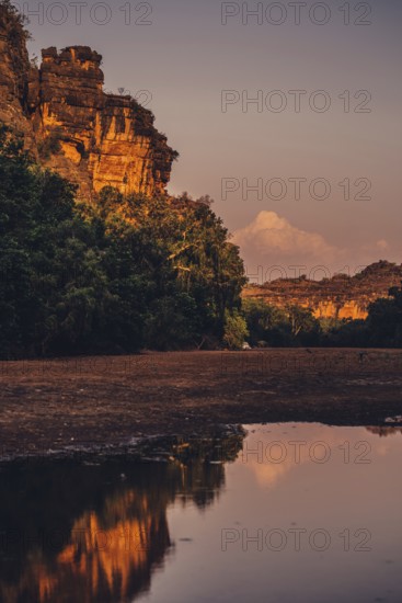 Special light atmosphere in the outback at Windjana Gorge National Park in Australia