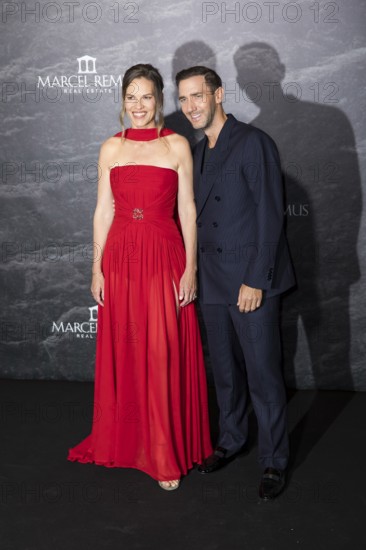 Hilary Swank and Marcel Remus at the Remus Lifestyle Night on the rooftop terrace of the Pure Salt Hotel in El Toro, Magaluf, Majorca, Spain on 31/07/2025