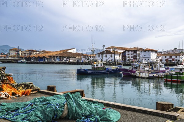 Marina in Saint-Jean-de-Luz, Nouvelle-Aquitaine, Pyrenees-Atlantiques, France