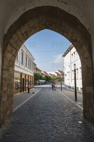 Alley in the historic centre of the Capital of Culture 2026, Trencín, Slovakia