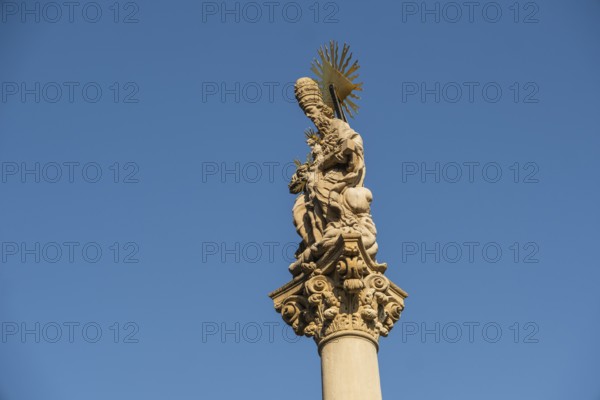 Plague column commemorating the victims of the plague column at the beginning of the 18th century, Capital of Culture 2026, Trencín, Slovakia