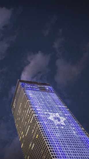 Israel, Tel Aviv financial business district skyline with shopping malls and high tech offices
