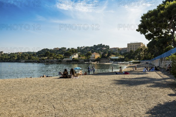 Beach, Plage des Fourmis, Beaulieu, Saint-Jean-Cap-Ferrat, Cap Ferrat, Alpes Maritimes, Provence Alpes Cote d'Azur, French Riviera, South of France, France