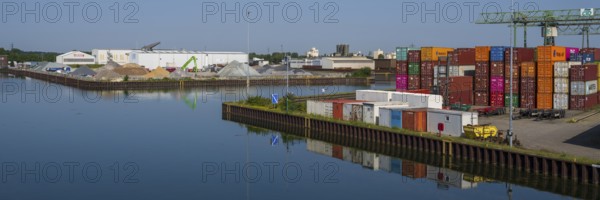 Container Terminal, CTD, canal, harbour, Dortmund, Ruhr area, North Rhine-Westphalia, Germany