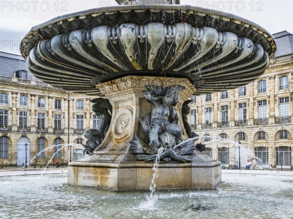Fontaine des Trois Graces, Place de la Bourse, Bordeaux, Gironde, Nouvelle-Aquitaine, France